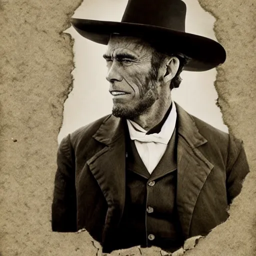 Image similar to an 1 8 0 0 s photo of barrack obama playing the role of clint eastwood, squinting at high noon, in the style of a clint eastwood movie, the good, the bad and the ugly, vibe, glory days, mount rushmore, justice, american flag, independence, patriotism, black and white, artgerm