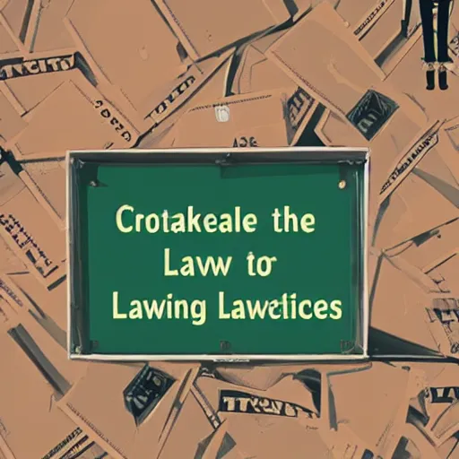 Image similar to [a visual representation of breaking the law]