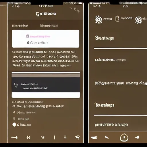 Prompt: a phone GUI