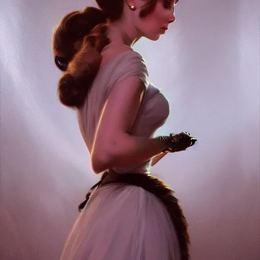 Prompt: Audrey Hepburn of NGE dark fantasy, medium shot, intricate, elegant, highly detailed, digital painting, volumetric light, artstation, concept art, smooth, sharp focus, illustration, art by Gil Elvgren and Greg Rutkowski and Alphonse Mucha, 8K