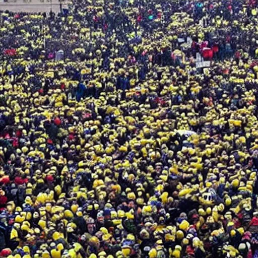 Image similar to thousands of minions invading the U.S. Capitol, Jan 6