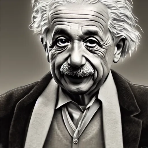 Image similar to albert einstein, made by stanley artgerm lau, wlop, rossdraws, artstation, cgsociety, concept art, cgsociety, octane render, trending on artstation, artstationhd, artstationhq, unreal engine, 4 k, 8 k