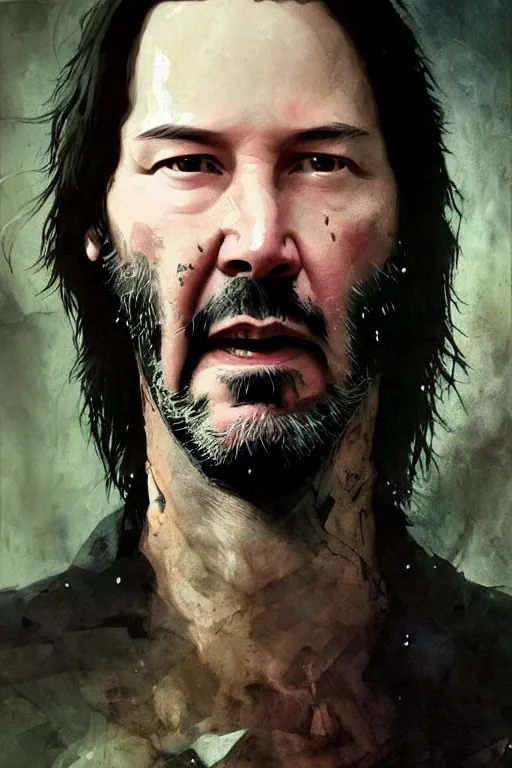 Image similar to keanu reeves, sorceror, lord of the rings, tattoos, decorative ornaments, by carl spitzweg, ismail inceoglu, vdragan bibin, hans thoma, greg rutkowski, alexandros pyromallis, perfect face, fine details, realistic shading, photorealism