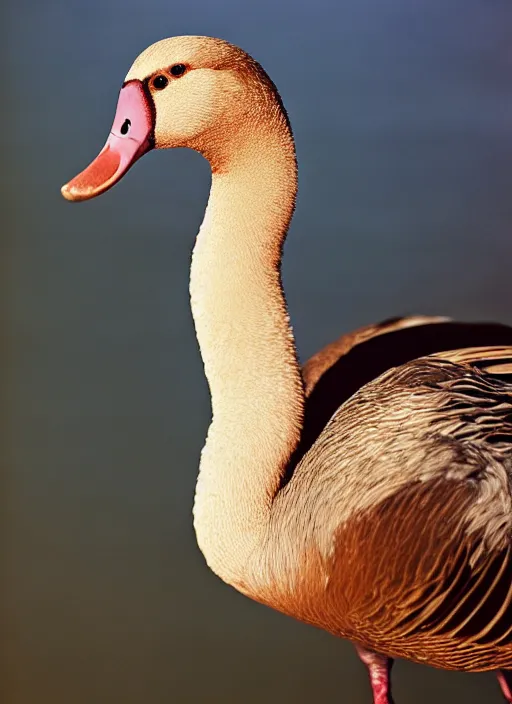 Image similar to portrait of goose ryan gosling with a beak and feathers, natural light, sharp, detailed face, magazine, press, photo, steve mccurry, david lazar, canon, nikon, focus