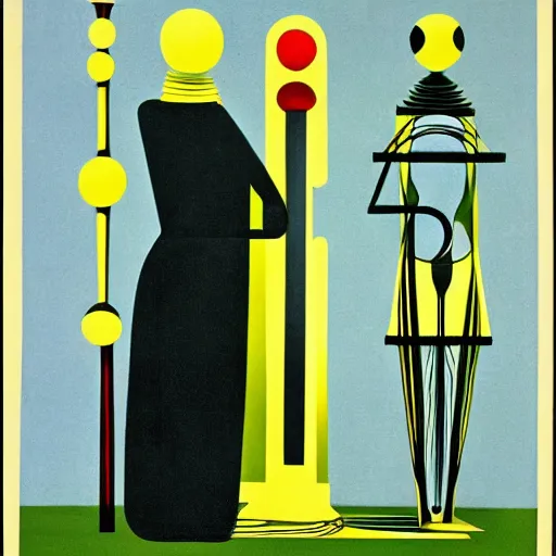 Image similar to the new gods, Oskar Schlemmer