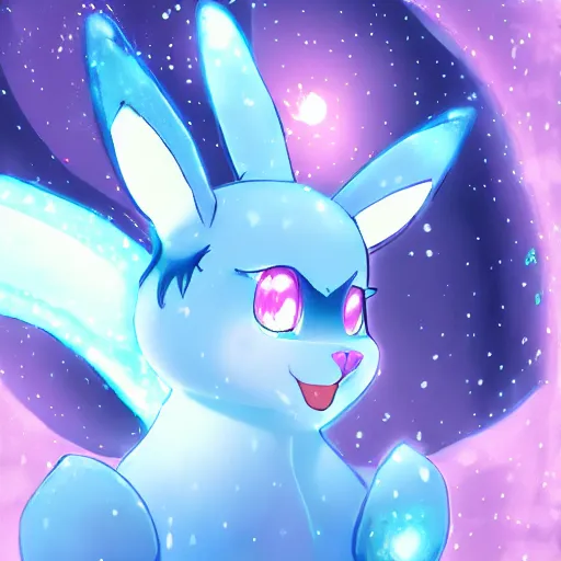 Prompt: A Glaceon ice princess, beautiful, ambient lighting, trending on art station n- 9