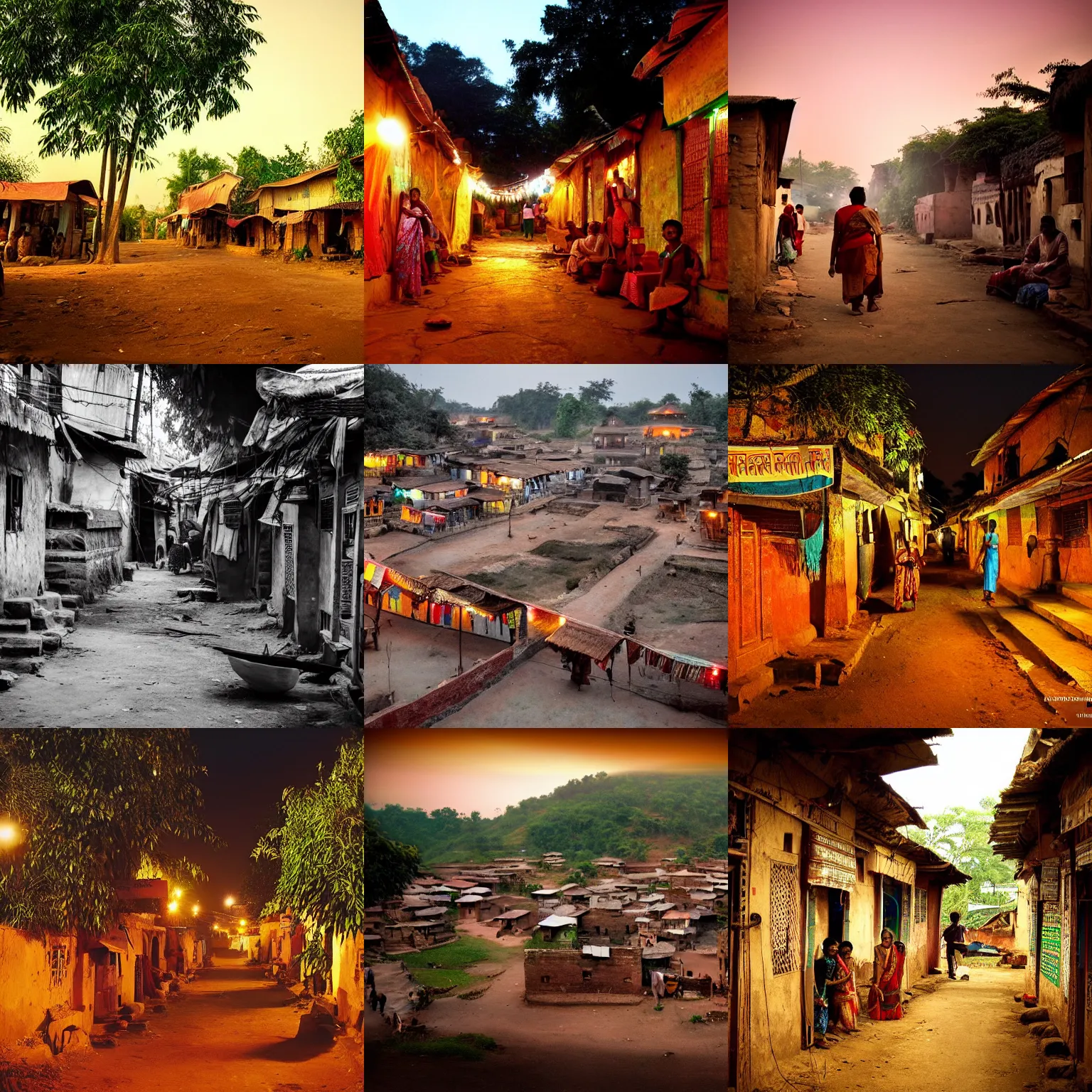 Prompt: a marvellous photograph of village from india, cinematic lighting