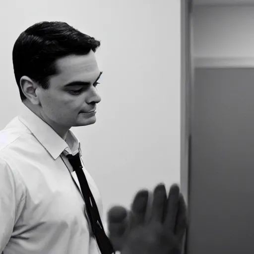 Prompt: Ben Shapiro in the backrooms