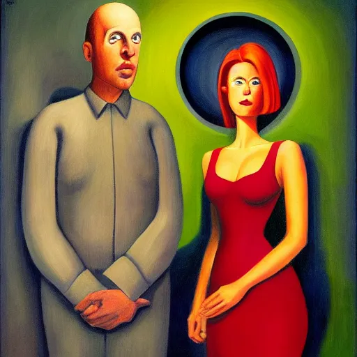 Image similar to release the kraken!, grant wood, pj crook, edward hopper, oil on canvas