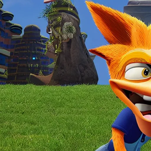 Image similar to Joe Biden as Crash Bandicoot