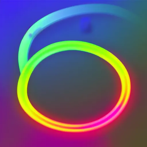 Prompt: Minimalist logo for an app that controls LED lights that sync to music. Neon colors