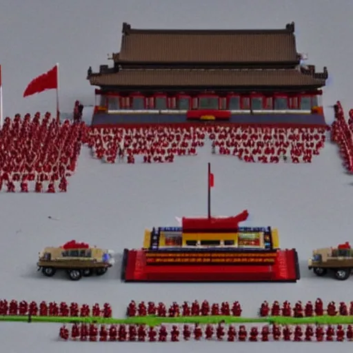 Image similar to tiananmen square 1 9 8 9 lego set