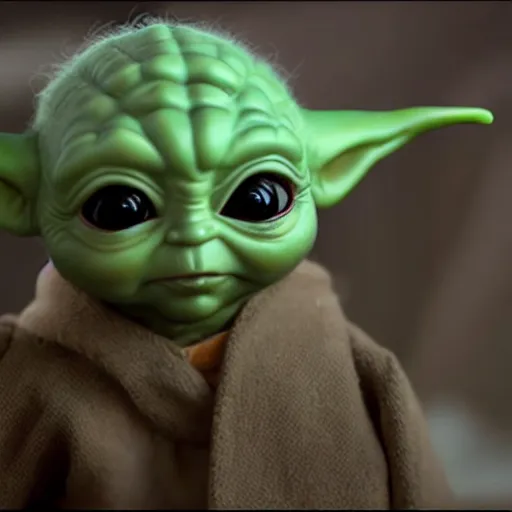 Prompt: Baby Yoda as Batman 4K quality super realistic