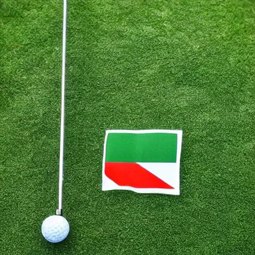 Prompt: “ hamster coming out of a golf hole, golf flag, golf terrain ”