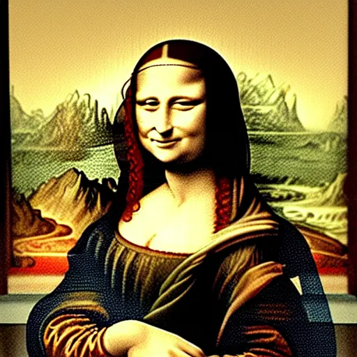 Image similar to mona lisa by leonardo da vinci with giant muscles, ultra detailed