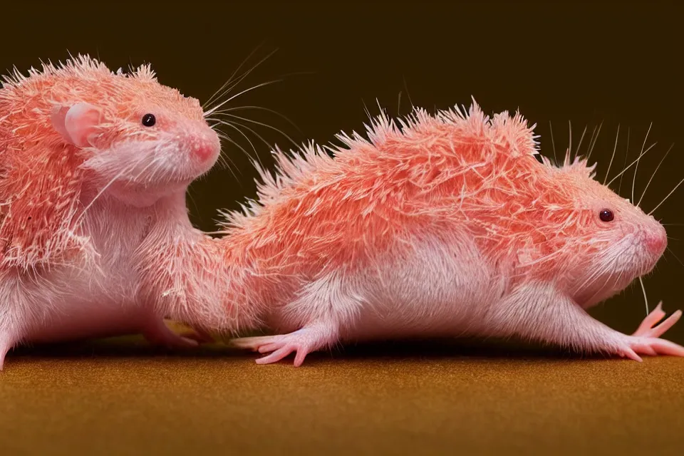 Prompt: hamster axolotl hybrid, national geographic photo