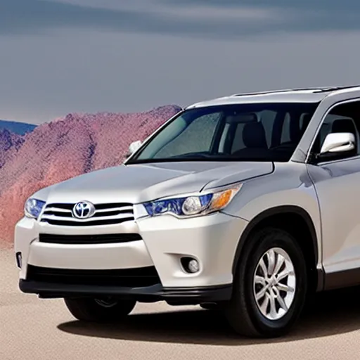 Prompt: if apple inc. made a toyota highlander, designed car