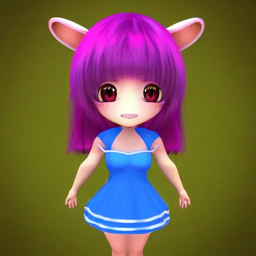Prompt: “original chibi bunny girl rendered 3d”