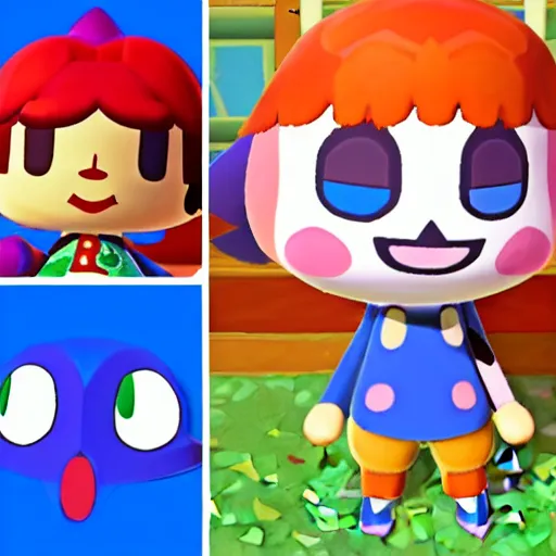 Image similar to mystique as a character in animal crossing