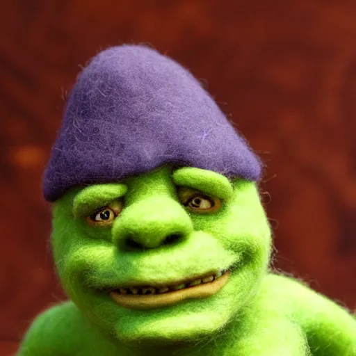 Image similar to shrek needle felted + needle felting art