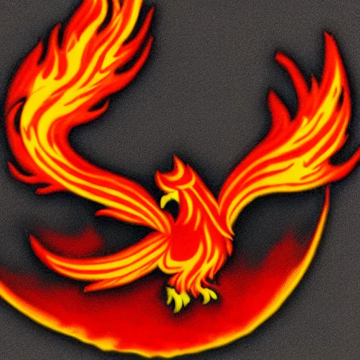 Image similar to an emoji of a phoenix in fire