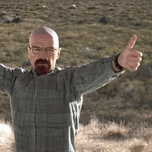 Image similar to walter white doing t pose