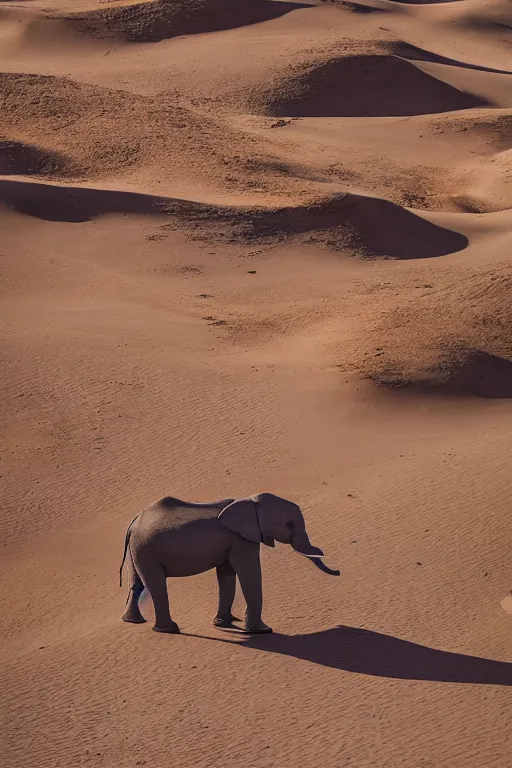 Prompt: 🐋 as 🐘 as 🤖 as 👽 as 🐳, desert, detailed photography,