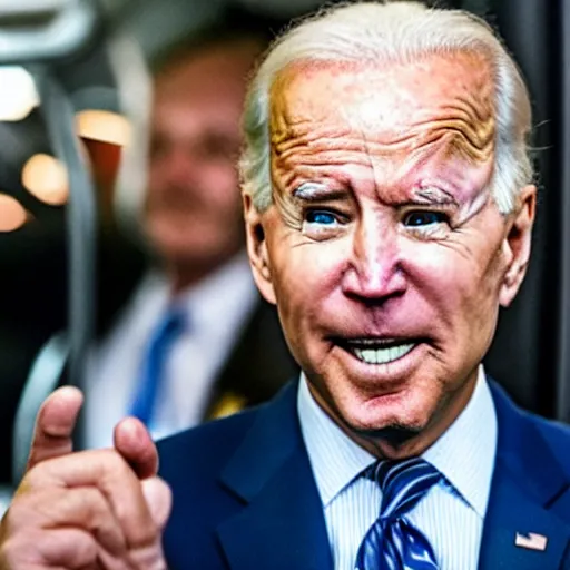 Image similar to joe biden inside public transport