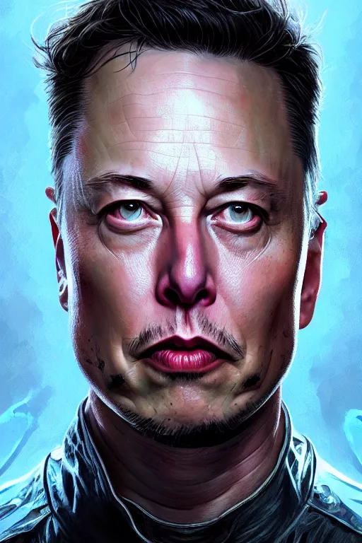 Prompt: elon musk as punisher, realistic portrait, symmetrical, highly detailed, digital painting, artstation, concept art, smooth, sharp focus, illustration, cinematic lighting, art by artgerm and greg rutkowski and alphonse mucha