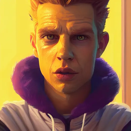 Image similar to highly detailed portrait bart simpson, in gta v, stephen bliss, unreal engine, fantasy art by greg rutkowski, loish, rhads, ferdinand knab, makoto shinkai and lois van baarle, ilya kuvshinov, rossdraws, tom bagshaw, global illumination, radiant light, detailed and intricate environment