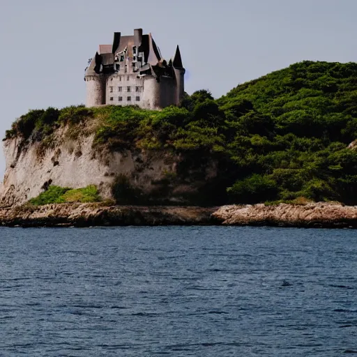 Prompt: a castle on the ocean