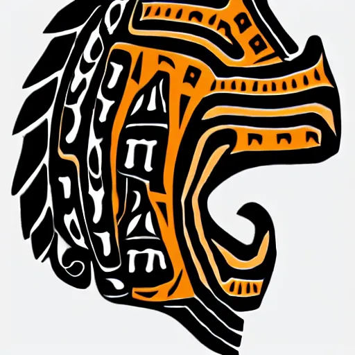 Prompt: Chinook King in Haida Tlingit art style