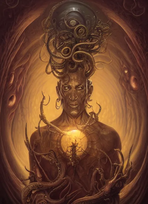 Image similar to lovecraft deity, elegant, highly detailed, centered, digital painting, artstation, concept art, smooth, sharp focus, illustration, artgerm, tomasz alen kopera, peter mohrbacher, donato giancola, joseph christian leyendecker, wlop, frank frazetta