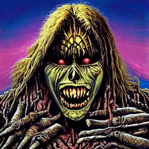 Prompt: an Iron Maiden album cover