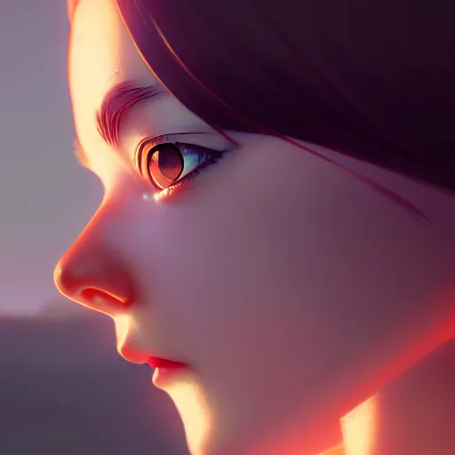 Image similar to girl by ilya kuvshinov, rtx reflections, octane render 1 2 8 k, extreme high intricate details by wlop, digital anime art by ross tran, wide shot, close up shot, composition by sana takeda, dramatic lighting by greg rutkowski