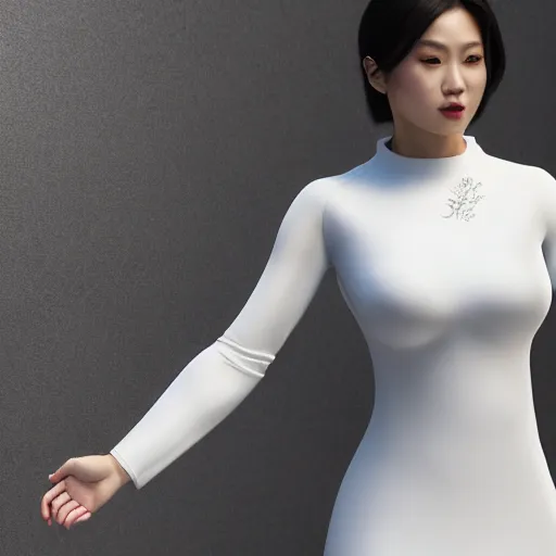 Prompt: muscular oiled woman wearing white ao dai, fat, ultra realistic, concept art, intricate details, highly detailed, photorealistic, octane render, 8 k, unreal engine.