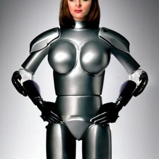 Prompt: well endowed robocop woman