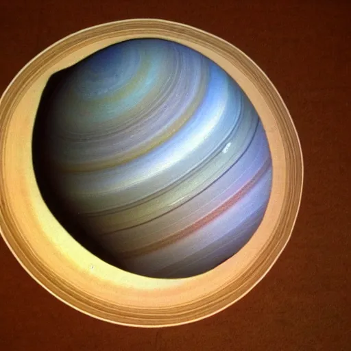 Image similar to planet saturn made out of cardboard highly detailed