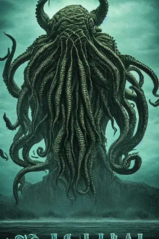 Image similar to cthulhu rising from the water, movie poster, photographic, beautiful, intricate, detailed