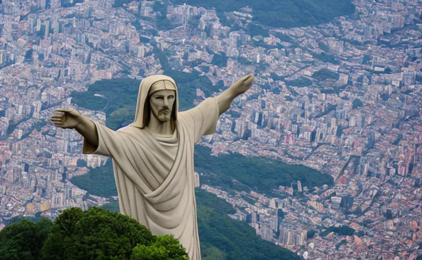 Image similar to christ the redeemer statue dabbing