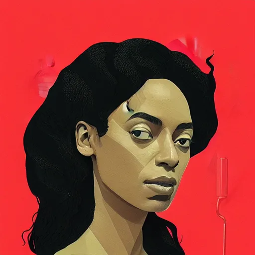 Prompt: Solange Knowles profile picture by Sachin Teng, asymmetrical, Organic Painting , Matte Painting, geometric shapes, hard edges, graffiti, street art:2 by Sachin Teng:4