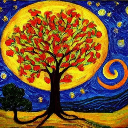 Prompt: tree of life https://media.discordapp.net/attachments/1005597369187958895/1006584269591810168/tree_of_life_starry_night_trending_on_artstation_pixiv_hyperdetailed_Unreal_Engine_4k_8k_ultra_HD_Stanley_Artgerm_Lau_WLOP_Rossdraw_-H_1024_-W_1024_-n_4_-i_-S_2718757138_ts-1660042433_idx-1.png