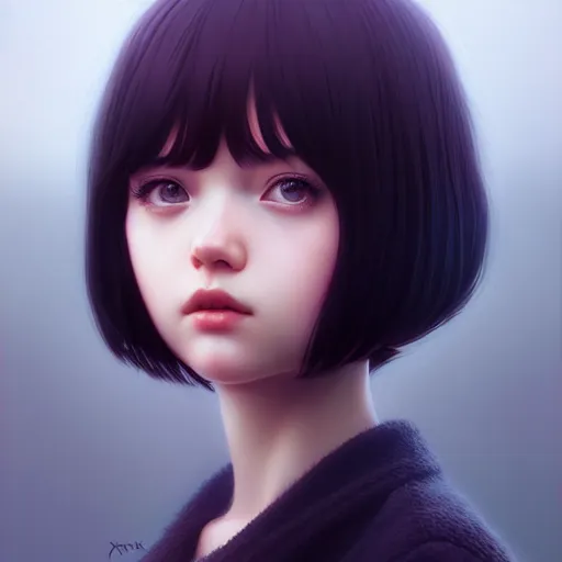 Image similar to cute girl by ross draws, point of view kissing towards the camera by ilya kuvshinov, point of view, rtx reflections, octane render 1 2 8 k, extreme high intricate details by wlop, digital anime art by tom bagshaw