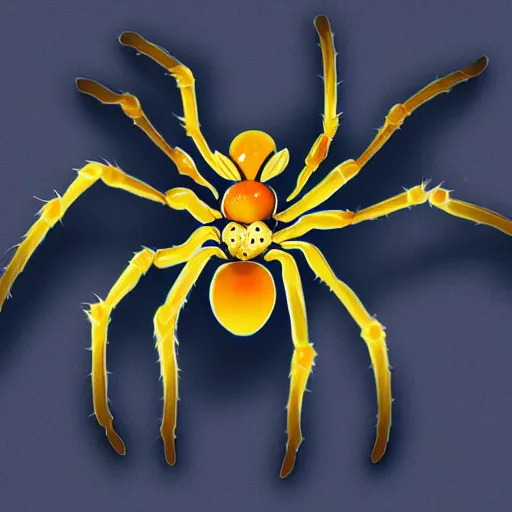 Prompt: a really attractive spider, digital art