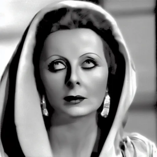 Prompt: Still of Greta Garbo as Tosca in the 1959 film by George Cukor