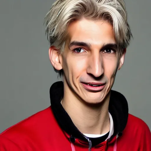 Image similar to xqc, big long nose, underbite