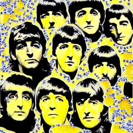 Image similar to beatles covered in honey, sticky honey