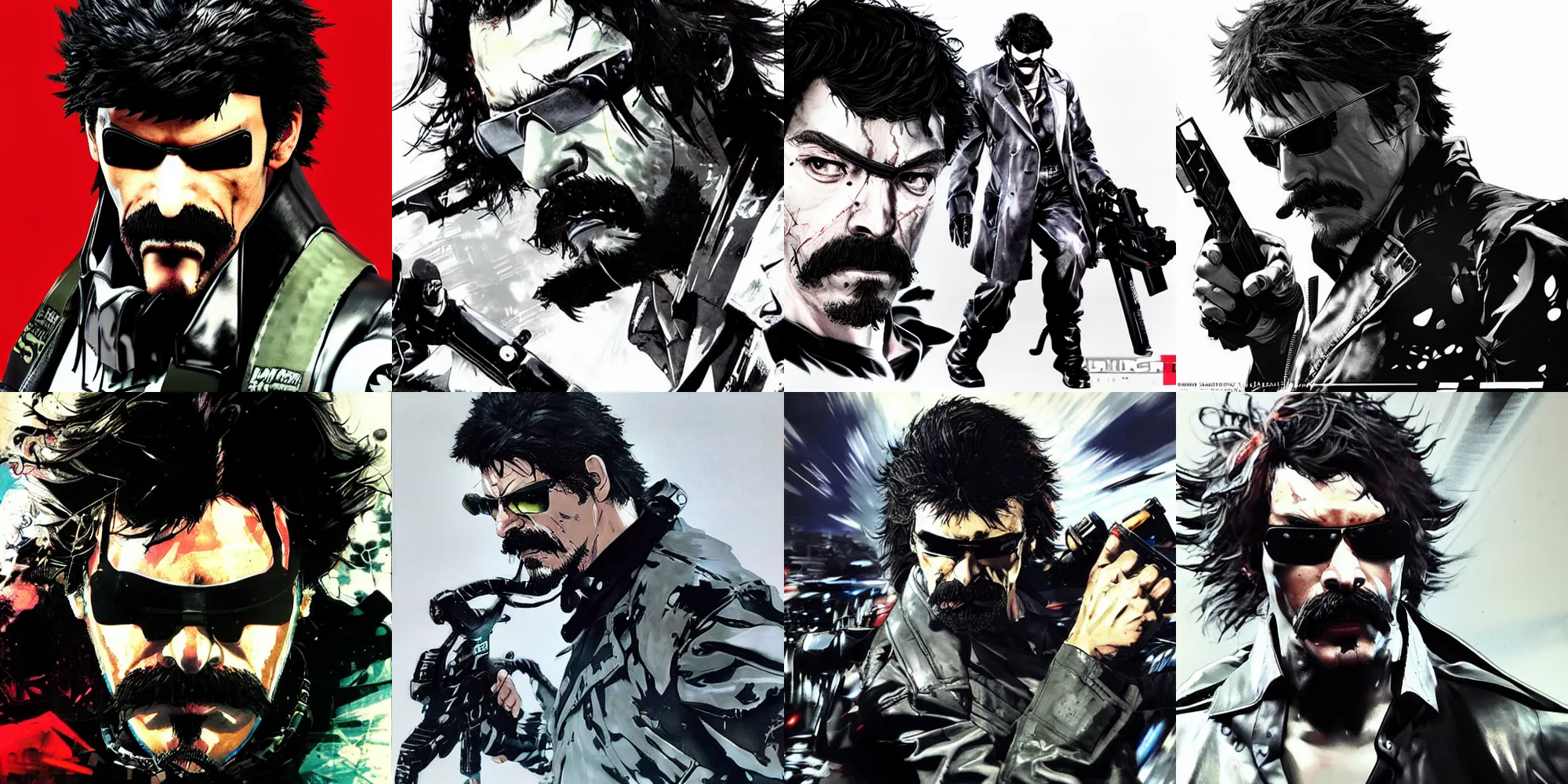 Prompt: doctordisrespect, 8 k, intense, violence, speed, momentum, by yoji shinkawa