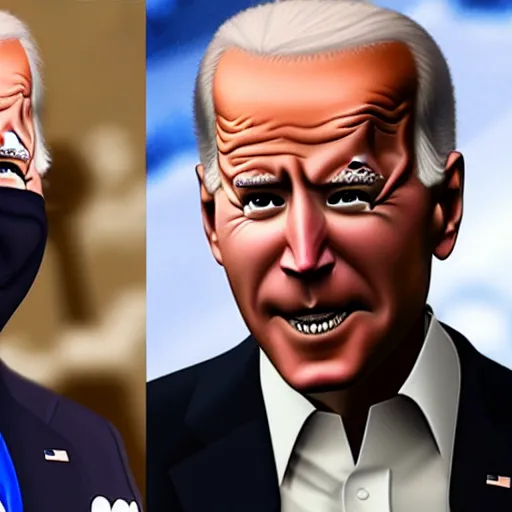 Image similar to joe biden is a steampunk cyborg, scifi, hyper realistic, 8 k