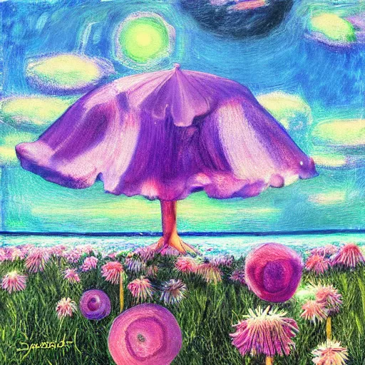 Prompt: surreal summer magnesium, art by sandra pelser